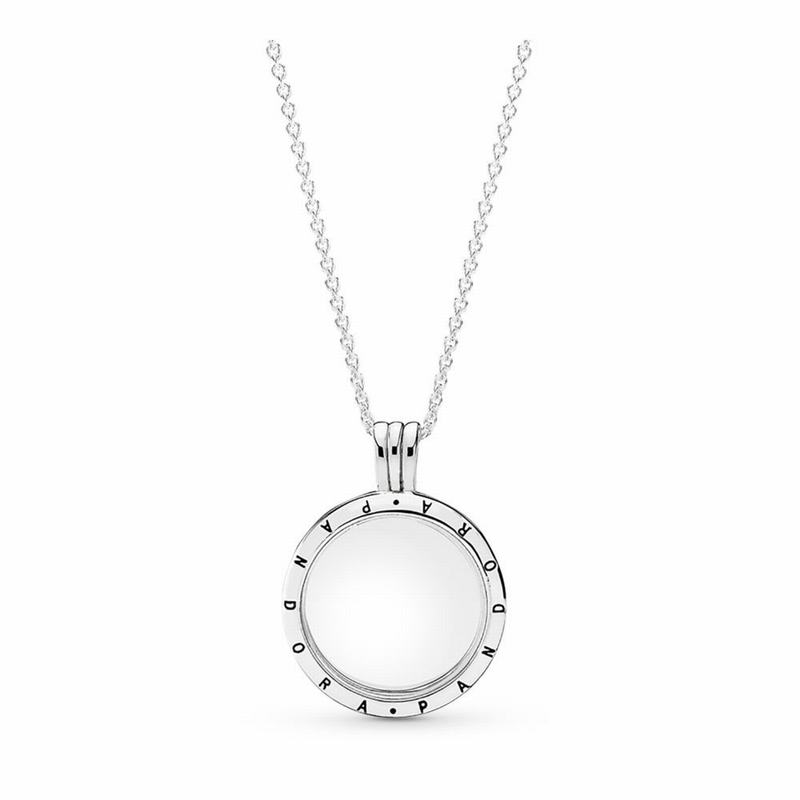 Pandora Australia Floating Lockets Logo Necklace - Sterling Silver | COKPIG598